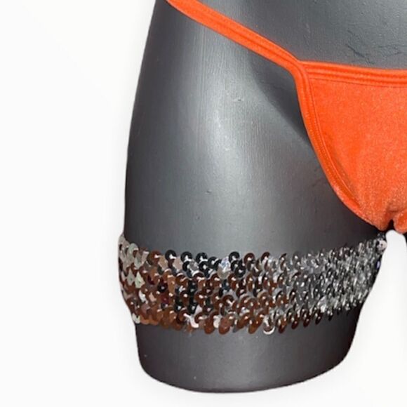 Silver sequin Money garter exotic dancer stripper - Picture 1 of 2